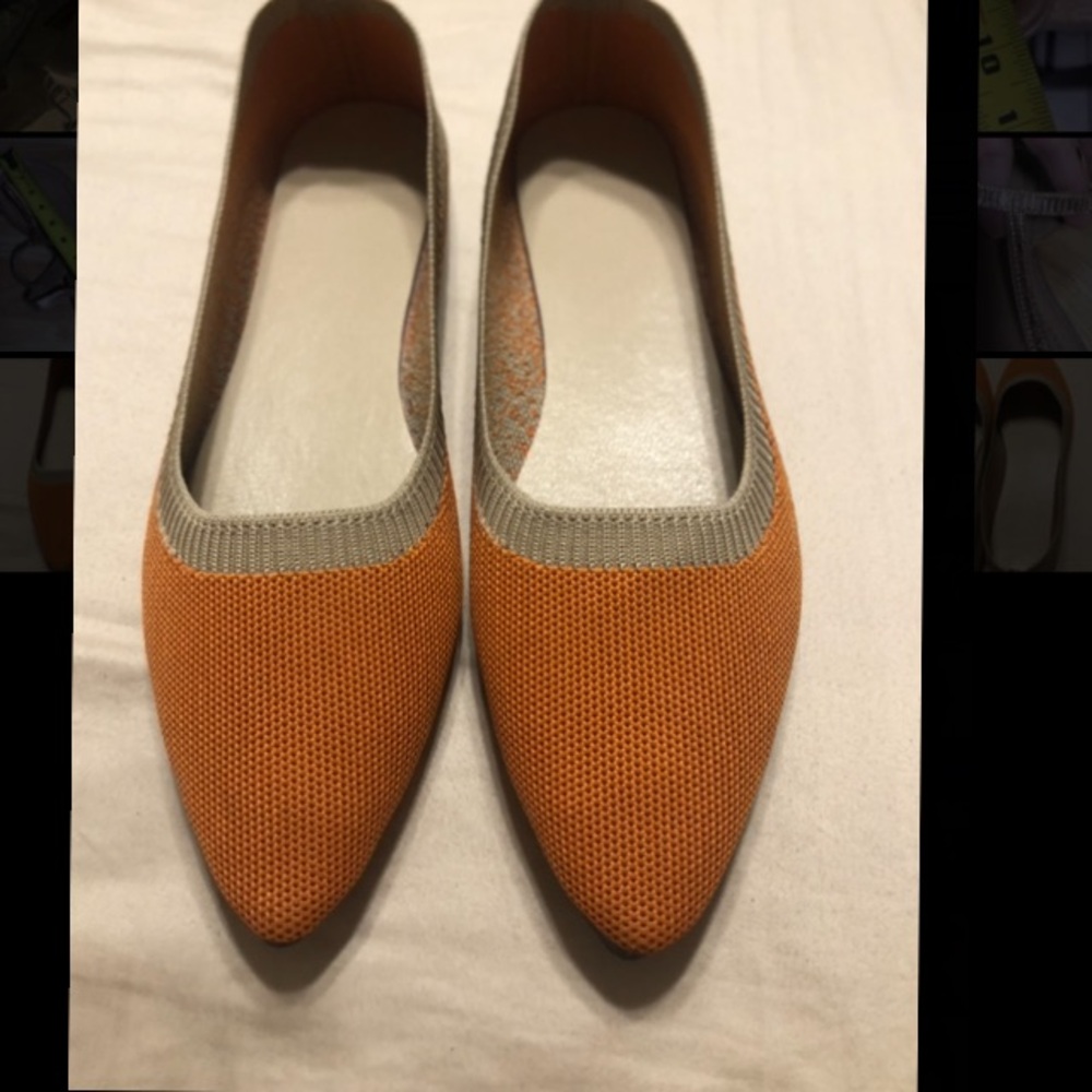 Orange and Gray Women's Flats - Like new condition